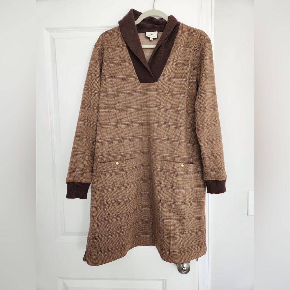 Tuckernuck Brown Plaid Emerson Dress